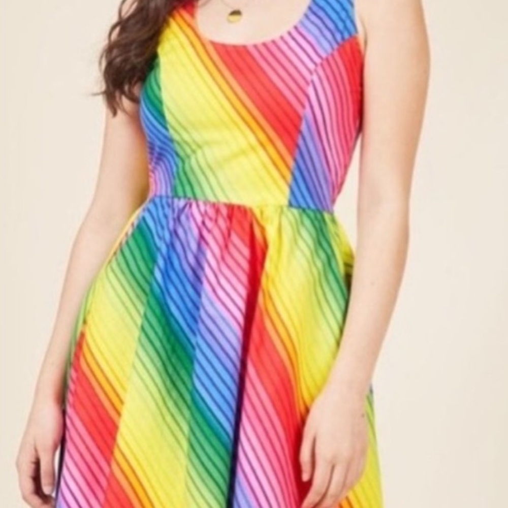 Retrolicious Multicolor Striped Dress